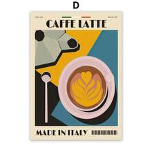 Italian Espresso Coffee Pot Beans Wall Art Wall Art Canvas Painting Poster And Prints Wall Pictures For Cafe Living Room Decor - Multicolor - View 29