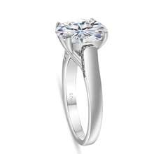 1pc 925 Sterling Silver 5 Carat Moissanite Ring, Jewelry Wedding Ring Suitable For Daily Wear, Comes With GRA Certificate And Gift Box