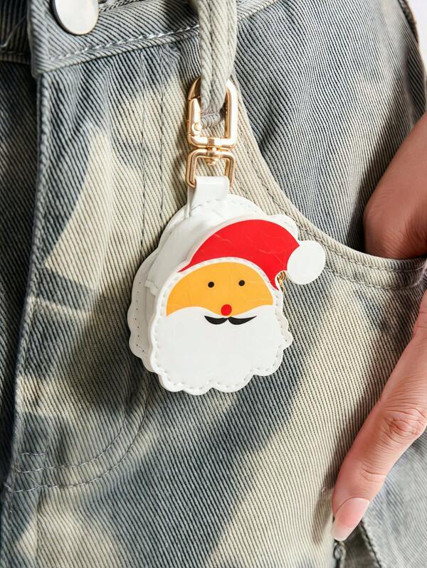 1 chaveiro de Natal de alta qualidade, pingente de bolsa com tema de Feliz Natal, design exclusivo, Papai Noel, detalhes brilhantes, chaveiro de liga durável, adequado para mochilas e carteiras, também pode ser usado como decoração de árvore de Natal e decoração de feriado, presentes de Natal perfeitos