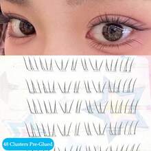 MIXIAOHE 男女通用下睫毛 - 透明带独立簇，自然隐形延伸，羽毛般轻盈的眼底，打造无妆感 - 黑色 - 查看 13