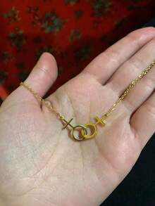 Mặt dây chuyền hình biểu tượng sao Kim bằng thép không gỉ, trang sức dành cho nữ, phụ kiện Girlslove LES Sisters. - Vòng cổ - Xem 2