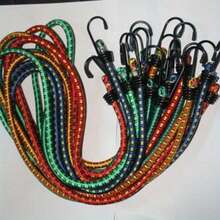 带双钩的重型弹性行李带 - 安全绳，适用于手提箱、摩托车、汽车、卡车、自行车 - 旅行、搬家、仓库用多用途货物绳 - 耐用且易于使用，旅行用行李带，车辆货架，多用途货物绳，坚固的挂钩设计，搬家必备，加固结构，搬家用品