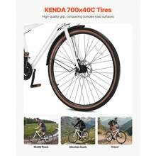 Hybrid Bike, Lightweight Aluminum Frame Bike, 700c Wheel Men Women Hybrid Bicycle, Step-Over Adult Urban City Commuter Bikes, With 24-Speed Shimano Drivetrain, Alloy Adjustable Stem, Dual Brakes - 24-speed Dual Brakes - View 5