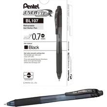 EnergelX Liquid Gel Pen Retractable 0.7mm Medium Nib Black Barrel Black Ink Box Of 12 Pens BL107A