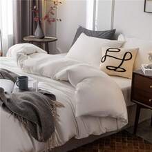 Ultra Soft 100% Cotton Solid Color Dusty Pink Queen Duvet Cover Set With Zipper Closure - 3 Pieces,  In 2025 - White - View 4