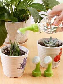 1pc PVC Automatic Plant Watering Device - High Quality, Battery-Free Potted Plant Sprinkler Head, Threaded Fit, Water-Saving, Suitable For Indoor Gardening, Automatic Watering Equipment - Green - View 1