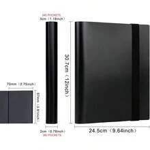 Vivva 9 Pocket Card Binder Premium Trading Card Binder 360 540 Double Sided Pocket PU Collection Binder Collector Album Card Folder For MTG TCG Sports Cards 540 Pockets(Green )