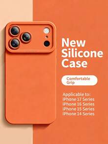 Luxury Solid Color Soft Silicone Lens Protection Phone Case Compatible With IPhone 17ProMax 17Pro 17Air 17 16 15 14 13 12 Pro Max 11 Protection Back Cover