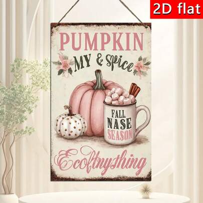 1 pieza Decoración de pared de calabaza vintage de madera - Decoración de granja, cafetería, bar, decoración de cosecha de otoño - Acción de Gracias, Halloween, decoración de otoño para el hogar