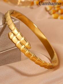 Camhanno 1 pieza Brazalete de acero inoxidable con diseño de escorpión, exquisito y de moda, estilo retro moderno, adecuado para fiestas y reuniones, es un excelente regalo para realzar su elegante temperamento