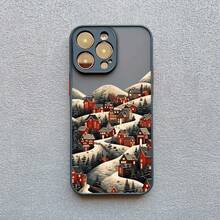 Funda de teléfono para esquí de invierno compatible con iPhone 16, 15 Pro Max, 14, 13, 12, 11 Pro Max, Mini, 15, 14, 16, 7, 8 Plus, XR, XS, X, SE2 - Funda trasera compatible con iPhone 17, 17 Pro, 17 Pro Max - CZFJ 2 negro - Ver 2