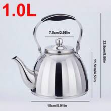 1pc Stainless Steel Filter Teapot, Large Capacity Household And Commercial, Modern Teapot, Modern Cookware, Rust Proof Teapot, Filter Teapot, For Outdoor Use In Restaurants - Multicolor - View 16