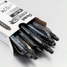 EnergelX Liquid Gel Pen Retractable 0.7mm Medium Nib Black Barrel Black Ink Box Of 12 Pens BL107A