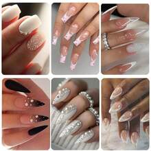 Nail Art Rhinestones With Pearls Flatback Pearls Nail Charms Luxurious Supplies Accessories Gold Silver Gems Jewelry Decorations For Women Manicure Design{"Color_name":"Colorful-02"} - 多彩-02 - 查看 5