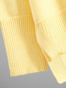 GIGOGOU Höst Vinter Varm Kvinnor Lös Polotröja Casual Långärmad Topp Höstkläder - Gul - Visa 5