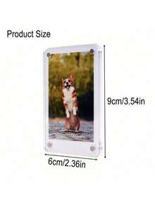 3/1 Acrylic Transparent Double-Sided Refrigerator Magnetic Photo Frame, Display Album, Suitable For Photos, 2.36 X 3.54 Inches, For Weddings, Anniversaries, And Family Use, Gifts (Even Numbers Are Recommended For Purchase)