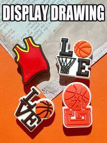 23 PCS Basketball Series, Featuring Basketballs, Jerseys, Trophies, Etc. Designs, Basketball Sports Shoes Accessories, Basketball Pattern Shoe Decorative Items, No Shoe Decorations. The Best Choice For Christmas And Thanksgiving. Suitable For DIY Decoration. It Can Be Used For Shoes, Bags, Bracelets, Or As Party Gifts Or Holiday Decorations.