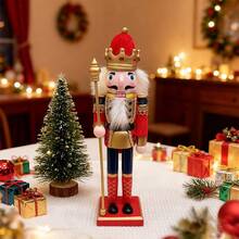 1pc, 30cm Christmas Nutcracker Figurine, Christmas Decor, Wooden Soldier Desktop Ornament, Nutcracker Decoration, Christmas Home Decor, Christmas Party Supplies, Wooden Christmas Tree Hanging Ornament, For Christmas Scene Decoration, Home Decor, Mall Decor, Outdoor Decor, Christmas Gift Set Christmas Decorations Room Decor Winter Christmas Decorations Home Christmas Gifts Christmas Decor - Multicolor - View 21