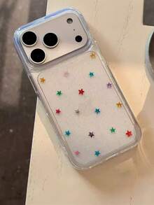 Funda protectora transparente con brillo creativa y personalizada compatible con iPhone 15, 14 Pro Max, 13/16 Pro Max, 17/15/11/12