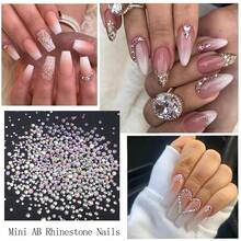 Nail Art Rhinestones Flatback Colorful Nail Charms Clear Crystal Rhinestones For Nails Design Gems Jewelry Accessories For Women Manicure Decorations Supplies{"Color_name":"Colorful-14"} - Warna-warni-14 - View 5