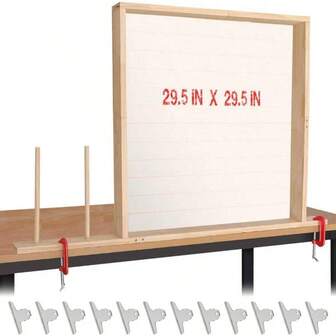 29.5 Tufting Frame, Wooden Tufting Frame Rug Making, A Safer Tufting Cloth Stand Using Clips Instead Of Nails