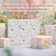 Gift Bags Set Of 2Large 13" Gift Bag With Tissue Paper Floral Gift Bag Includes Matching Tissue Paper Card And Envelope Perfect For Presents Of Any Special Occasion# DOUYYY