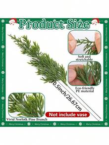 180cm Versatile Christmas Pine Tree Wreath, Realistic Norfolk Pine Garland, Rattan-Based, Perfect For Christmas, All Room Types, Indoor & Outdoor Holiday Decor Christmas Decorations Winter Room Decor