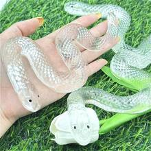 Transparent Realistic Scale Snake Squeeze Toy, Long Curled Twisted Transparent Realistic Snake Toy, Stretchable And Squeezable Realistic Toy, Funny Prank Toy Halloween//Party, Style/Birthday, 2025 Zodiac