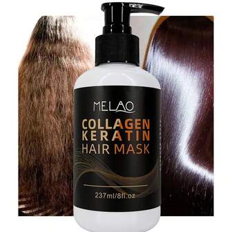  MELAO Collagen & Keratin Hair Mask - Intensive Repair For Damaged & Brittle Hair To Reduce Breakage, Restore Strength And Brilliant Shine​