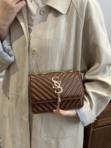 Bolso de Hombro/Axila para Mujer, Casual, Minimalista, Espacioso, Ligero y Versátil - Café - Ver 4