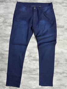 Kit 2 Men's Laicra Basic Casual Jeans With Dark + Medium Elastane - 查看 3