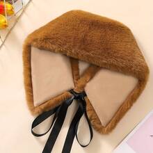 1pc Women Faux Fur Collar, Ideal For Coats & Down Jackets, Autumn/Winter - Multicolor 2 - View 4