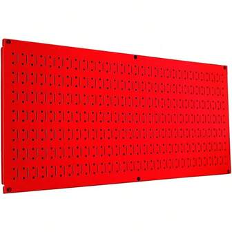Wall Control 30HP1632 R 16" X 32" Horizontal Red Metal Pegboard Tool Board Panel
