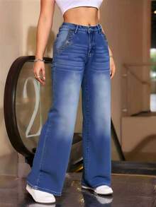 2025 New Western Style Retro Classic Women's Casual Loose Straight Leg Jeans, Versatile & Slimming