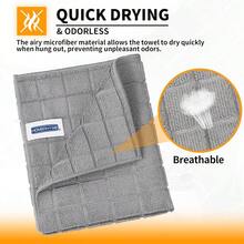 Hand Towels 6 Pack 25''*15'' Grey Microfiber Hand Towels For Bathroom Kitchen AllPurpose Quick Dry Lint Free Soft Absorbent Checkered Washcloths Bath Towel Bulk For Travel Gym Hotel Spa