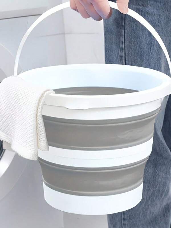 1 pieza Cubo de agua plegable, cubo plegable portátil, adecuado para camping al aire libre, pesca, viajes, lavado de ropa, fácil de almacenar suministros de limpieza, herramientas para el hogar para la limpieza de habitaciones, camping, jardinería - Duradero y ahorra espacio, adecuado para transportar agua, diseñado para el lavado de barcos, perfecto para actividades al aire libre como camping y pesca, conveniente para viajar, fácil de almacenar, opción ideal para uso escolar