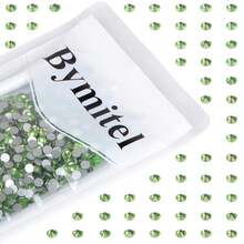 1440PCS Art Nail Rhinestones Non Hotfix Glue Fix Round Crystals Glass Flatback For DIY Jewelry Making With One Picking Pen (Ss20 1440pcs, Peridot){"Color_name":"Peridot","Size_name":"Ss201440pcs"} - 橄欖石201440顆 - 查看 4