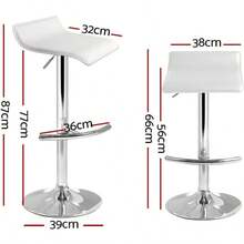 Bar Stools Stool Set Of 2 Adjustable Kitchen Swivel Counter Barstools Dining Chair Chairs Gas Lift White In 5677cm Seat Height Floor For Home Bar Dining Room Cafe Outdoor Indoor