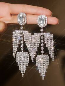 1 Pair Of Gorgeous Butterfly Crystal Earrings For Women