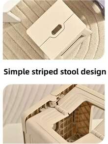 1pc Folding Stool, Lightweight And Durable Plastic, Adjustable Folding Stool, Suitable For Home, Kitchen, Bathroom, Bedroom, Portable Outdoor Travel Fishing Chair, Non- Multifunctional Small Stool, Easy To Store - Multiple Colors Available