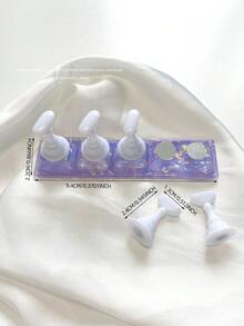 亚克力极光彩虹色矩形钻石形状美甲展示架，树脂水晶珠水钻复古韩国花朵激光 DIY 家居和户外女士母亲姐妹妻子女友婚礼美甲沙龙美容情人节使用