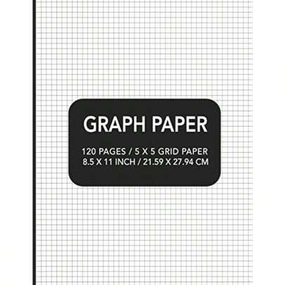 Graph Paper: 120 Pages 5 X 5 Grid Paper 8.5 X 11 Inch 21.59 X 27.94 Cm