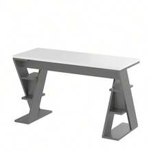 Home Office Desks - White+Gray - View 11