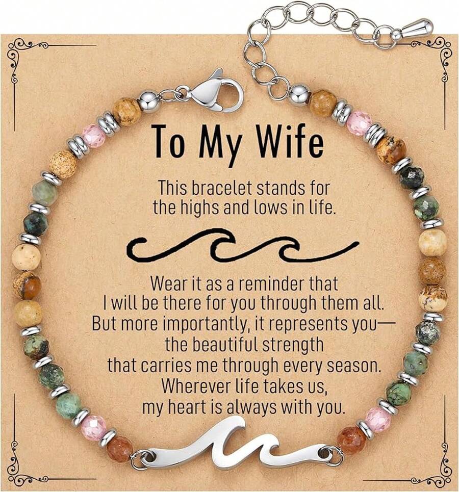 TONY & SANDY Friend Gifts Women, Sister, Friendship Bracelets, Wave Bracelet, Best Friend Birthday Gifts Women, Bestie Bracelets, Stocking Stuffers Woman - Wife - 查看 1