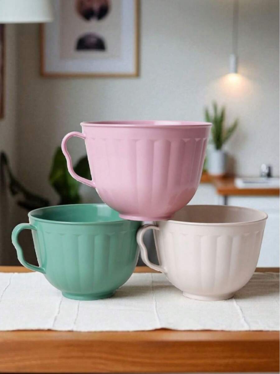 Kits Mugs Bowls For Broths Soups Cereals Acai Ice Cream Bowl With Handle 700 Ml Colorful - Nhiều màu - Xem 1