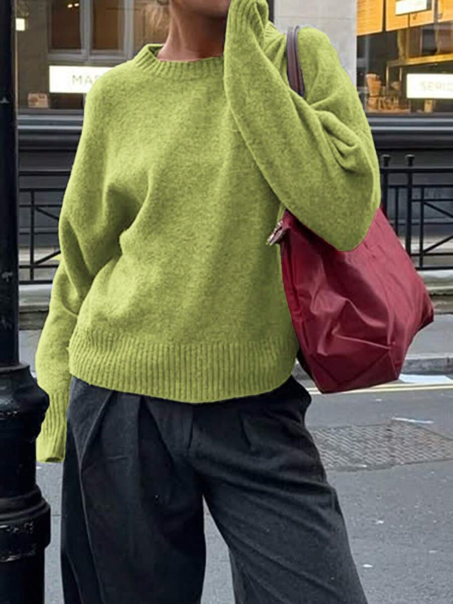 Vaiaye Christmas Women's Autumn Casual Knit Pullover Sweater