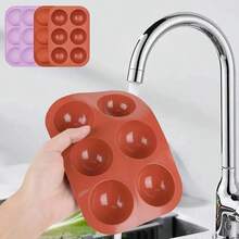 Khuôn silicon hình bán cầu làm sô cô la, khuôn bánh hình bán cầu, khuôn nướng hình vòm bằng silicon, khuôn làm bánh pudding, kẹo, thạch, dụng cụ tự làm. - Nhiều màu - Xem 6