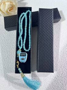 Pearl Chain Tassel Rosary Counter, Elegant Ring Electronic Chanting Counter Accessory, Fashionable Personalized Pendant, Excellent Gift Choice - Multicolor - View 9