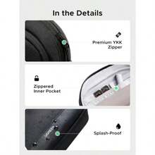 Portable Electronics Accessories Travel Organizer Water Resistant Tech EDC Pouch Bag For Charger Adapter Charging Cable Power Bank Hard Drive SD Card - As Pic - View 7