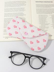 1个心形绗缝眼镜盒，女士眼镜包，眼镜盒，眼镜架，女孩眼镜收纳盒，适合旅行、度假和上学，太阳镜袋，多功能收纳袋，眼镜整理袋，首饰袋，太阳镜配件，韩版INS风格设计，带搭扣，完美保护太阳镜，生日礼物，朋友礼物，伴娘礼物，返校礼物，旅行必备，宿舍必备 - 彩色 - 查看 6